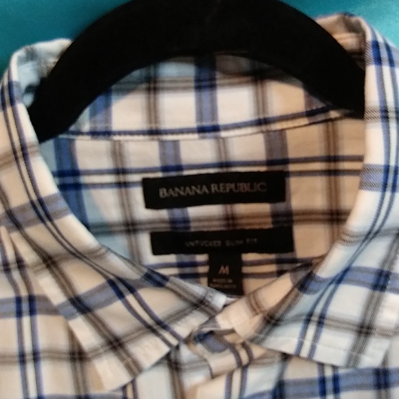 Banana Republic Men's Untucked Slim Fit Button Down Shirt (M) NWT - Picture 5 of 16